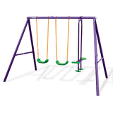 Kahuna Kids 4-Seater Swing Set Purple Green