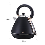 Pronti 1.7L Rose Trim Collection Kettle - Black