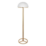 Sarantino Metal Floor Lamp with White Acrylic Shade by Sarantino