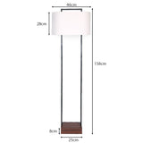 Sarantino Wood Floor Lamp in Cherry Finish