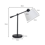 Sarantino Adjustable Metal Table Lamp In Black