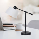 Sarantino Adjustable Metal Table Lamp In Black