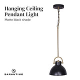 Sarantino Black and Gold Pendant Light