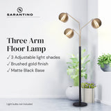 Sarantino Adjustable 3-Arm Arc Lamp