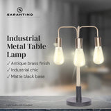 Sarantino Exposed Bulb Industrial Table Lamp