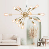 Sarantino 15-Light Sputnik Chandelier in Brass Finish