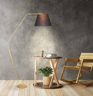 Sarantino Arc Floor Lamp with Empire Shade