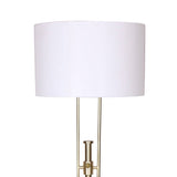 Sarantino Brushed Gold Height-Adjustable Metal Floor Lamp