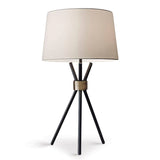 Sarantino Metal Tripod Table Lamp with Antique Brass Accent