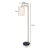 Sarantino Metal Floor Lamp With Opal Glass Shade