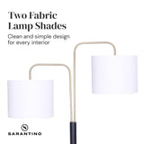 Sarantino Black/Brass Finish Reading Light  Electric Table Lamp