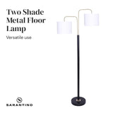 Sarantino Black/Brass Finish Reading Light  Electric Table Lamp