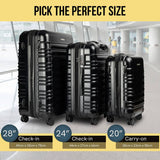 Olympus Noctis Suitcase 24in Hard Shell ABS+PC - Stygian Black