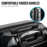 Olympus Artemis 24in Hard Shell Suitcase ABS+PC  Jet Black