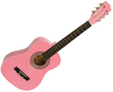 Karrera 34in Acoustic Wooden Childrens Guitar - Pink