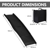 Furtastic 152cm Portable Dog Pet Ramp - Black