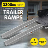 Kartrite 2x Heavy Duty Aluminium Loading Ramps - 2m