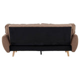 Sarantino 3 Seater Modular Linen Fabric Sofa Bed Couch Futon Suite - Brown