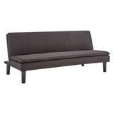 Sarantino 3 Seater Modular Faux Linen Fabric Sofa Bed Couch - Black