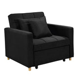 Sarantino Suri 3-in-1 Convertible Lounge Chair Bed - Black