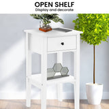 Sarantino Rue Bedside Table - White