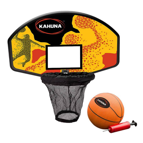 Kahuna Trampoline Basketball Ring Set with Mini Ball and Pump