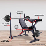 Powertrain Adjustable Weight Bench Home Gym Bench Press - 301