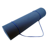 Powertrain Eco-friendly Dual Layer 8mm Yoga Mat | Dark Blue | Non-slip Surface And Carry Strap For Ultimate Comfort And Portability