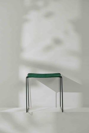 Tree Stripes Woven Table / Stool - Green