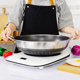 316 Stainless Steel Non-Stick Stir Fry Cooking Kitchen Wok Pan with Lid Honeycomb Double Sided