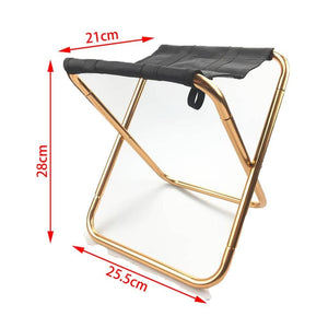 Aluminum Camping Stool Portable Folding Sports Travel Camp Fishing Chair Outdoor