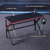 Gaming Desk Desktop PC Computer Desks Desktop Racing Table Office Laptop Home K-Shaped Legs Black