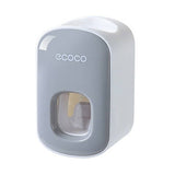 Ecoco Wall mount auto ands Free Toothpaste Dispenser Automatic Toothpaste Squeezer Bathroom Toothpaste Holder