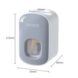 Ecoco Wall mount auto ands Free Toothpaste Dispenser Automatic Toothpaste Squeezer Bathroom Toothpaste Holder