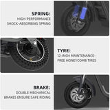 TOMOLOO F2 Hoverboard with Bluetooth Speaker and LED Lights Heavy Duty Off Road Electric Scooter for Adults 80km Long Range Electric Scooters with 12'' Plus Tires