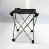 Mini Portable Outdoor Folding Stool Camping Fishing Picnic Chair Seat 80kg Black