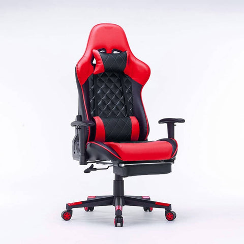 Gaming Chair Ergonomic Racing chair 165° Reclining Gaming Seat 3D Armrest Footrest Red Black