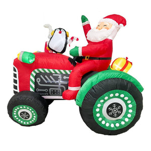 PREORDER Radiant Christmas Lights Tractor Penguin Gift Xmas Inflatable Santa 1.8m Height