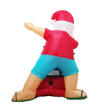 PREORDER Radiant Christmas Lights Radio Xmas Inflatable Santa Beach Post 1.8m Height with Music