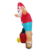 PREORDER Radiant Christmas Lights Radio Xmas Inflatable Santa Beach Post 1.8m Height with Music