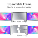 14 Inch FOPO Triple Portable Monitor 1080P FHD IPS Triple Monitor Laptop Screen Extender for 15"-17" Laptops