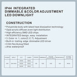 1 PCS LED DOWNLIGHT KIT 90MM NON DIM 10W 3 COLOR IN 1 WARM WHITE COOL WHITE DAY LIGHT TRI COLOR