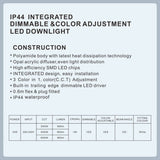 5 PCS LED DOWNLIGHT KIT 90MM NON DIM 10W 3 COLOR IN 1 WARM WHITE COOL WHITE DAY LIGHT TRI COLOR