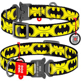 Collar Company Dog Collar Nylon - Printed with - BATMAN LOGO 35-58CM