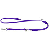 Waudog Purple Leather Round Adjustable Clip Leash W10MM-L183CM