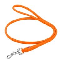 Waudog Leather Round Clip Leash W4MM - L183CM ORANGE