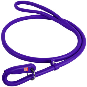 Waudog Leather Round Slip Leash W8MM- L183CM PURPLE