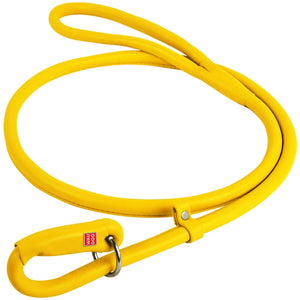 Waudog Leather Round Slip Leash W10MM-L183CM YELLOW