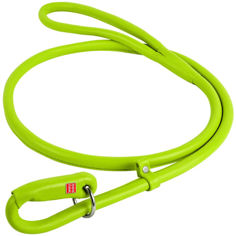 Waudog Leather Round Slip Leash W13MM-L183CM GREEN