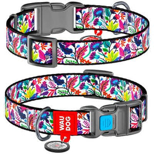 Collar Company Dog Collar Nylon - Printed with - MAGIC FLOWERS 23-35CM